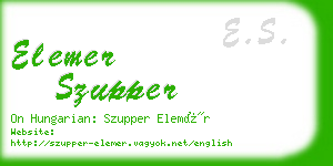 elemer szupper business card